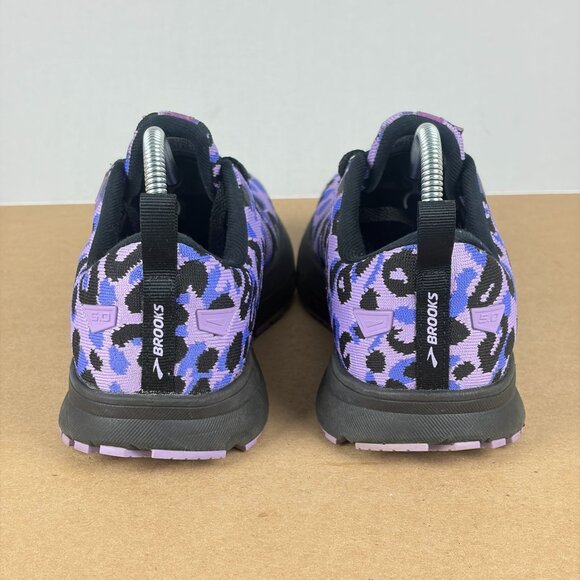 Brooks Revel 5 Purple Leopard Print Athletic Shoes Womens 6.5 Running Low Top - Picture 6 of 11